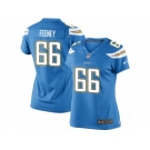 Women's Nike Los Angeles Chargers #66 Dan Feeney Limited Electric Blue Alternate NFL Jersey