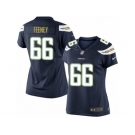 Women's Nike Los Angeles Chargers #66 Dan Feeney Limited Navy Blue Team Color NFL Jersey