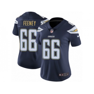 Women's Nike Los Angeles Chargers #66 Dan Feeney Vapor Untouchable Limited Navy Blue Team Color NFL Jersey