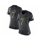 Women's Nike Los Angeles Chargers #7 Doug Flutie Limited Black 2016 Salute to Service NFL Jersey