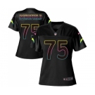 Women's Nike Los Angeles Chargers #75 Michael Schofield Game Black Fashion NFL Jersey