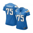 Women's Nike Los Angeles Chargers #75 Michael Schofield Game Electric Blue Alternate NFL Jersey