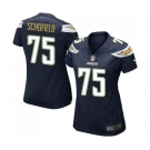 Women's Nike Los Angeles Chargers #75 Michael Schofield Game Navy Blue Team Color NFL Jersey