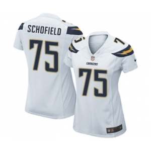 Women's Nike Los Angeles Chargers #75 Michael Schofield Game White NFL Jersey