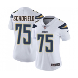 Women's Nike Los Angeles Chargers #75 Michael Schofield White Vapor Untouchable Limited Player NFL Jersey