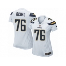 Women's Nike Los Angeles Chargers #76 Russell Okung Limited White NFL Jersey