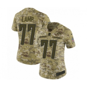 Women's Nike Los Angeles Chargers #77 Forrest Lamp Limited Camo 2018 Salute to Service NFL Jersey