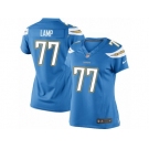 Women's Nike Los Angeles Chargers #77 Forrest Lamp Limited Electric Blue Alternate NFL Jersey