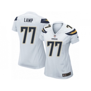 Women's Nike Los Angeles Chargers #77 Forrest Lamp Limited White NFL Jersey