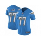 Women's Nike Los Angeles Chargers #77 Forrest Lamp Vapor Untouchable Limited Electric Blue Alternate NFL Jersey