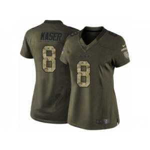 Women's Nike Los Angeles Chargers #8 Drew Kaser Limited Green Salute to Service NFL Jersey