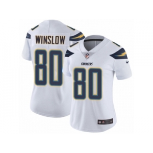 Women's Nike Los Angeles Chargers #80 Kellen Winslow Vapor Untouchable Limited White NFL Jersey