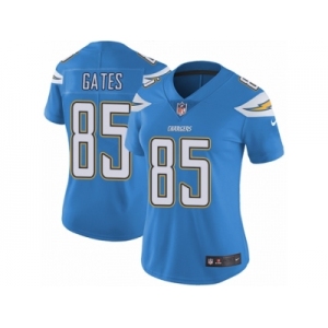 Women's Nike Los Angeles Chargers #85 Antonio Gates Vapor Untouchable Limited Electric Blue Alternate NFL Jersey