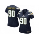 Women's Nike Los Angeles Chargers #90 Ryan Carrethers Game Navy Blue Team Color NFL Jersey