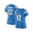 Women's Nike San Diego Chargers #12 Travis Benjamin Limited Electric Blue Alternate NFL Jersey