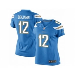 Women's Nike San Diego Chargers #12 Travis Benjamin Limited Electric Blue Alternate NFL Jersey