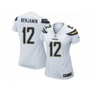 Women's Nike San Diego Chargers #12 Travis Benjamin Limited White NFL Jersey