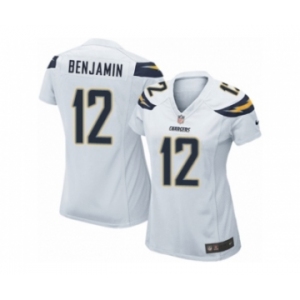 Women's Nike San Diego Chargers #12 Travis Benjamin Limited White NFL Jersey