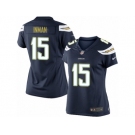 Women's Nike San Diego Chargers #15 Dontrelle Inman Limited Navy Blue Team Color NFL Jersey