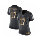 Women's Nike San Diego Chargers #17 Philip Rivers Limited Black Gold Salute to Service NFL Jersey