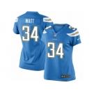 Women's Nike San Diego Chargers #34 Derek Watt Limited Electric Blue Alternate NFL Jersey