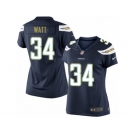 Women's Nike San Diego Chargers #34 Derek Watt Limited Navy Blue Team Color NFL Jersey