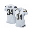 Women's Nike San Diego Chargers #34 Derek Watt Limited White NFL Jersey