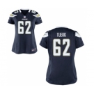 Women's Nike San Diego Chargers #62 Max Tuerk Navy Blue Team Color NFL Jersey