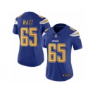 Women's Nike San Diego Chargers #65 Chris Watt Limited Electric Blue Rush NFL Jersey