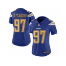 Women's Nike San Diego Chargers #97 Jeremiah Attaochu Limited Electric Blue Rush NFL Jersey