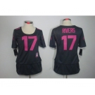 nike women nfl jerseys san diego chargers #17 rivers dk.grey[breast cancer awareness]