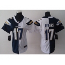 nike women nfl jerseys san diego chargers #17 rivers white-blue[nike split]