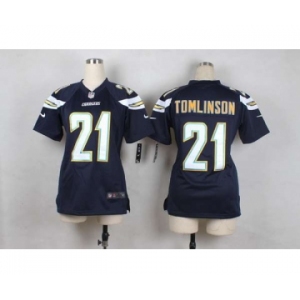 nike women nfl jerseys san diego chargers #21 tomlinson blue[nike]