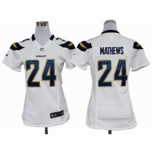 nike women nfl jerseys san diego chargers #24 mathews white[nike]