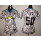 nike women nfl jerseys san diego chargers #50 manti teo[fem fan zebra]