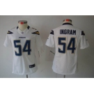 nike women nfl jerseys san diego chargers #54 ingram white[nike limited]