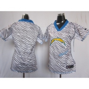 nike women nfl jerseys san diego chargers blank[fem fan zebra]