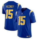 Youth Los Angeles Chargers #15 Ladd McConkey Royal 2024 Draft Vapor Limited Football Stitched Jersey