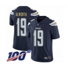 Youth Los Angeles Chargers #19 Lance Alworth Navy Blue Team Color Vapor Untouchable Limited Player 100th Season Football Jersey