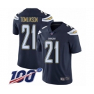 Youth Los Angeles Chargers #21 LaDainian Tomlinson Navy Blue Team Color Vapor Untouchable Limited Player 100th Season Football Jersey