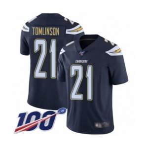Youth Los Angeles Chargers #21 LaDainian Tomlinson Navy Blue Team Color Vapor Untouchable Limited Player 100th Season Football Jersey