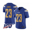 Youth Los Angeles Chargers #23 Rayshawn Jenkins Limited Electric Blue Rush Vapor Untouchable 100th Season Football Jersey