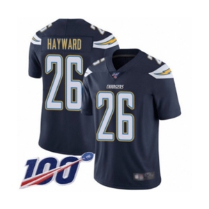 Youth Los Angeles Chargers #26 Casey Hayward Navy Blue Team Color Vapor Untouchable Limited Player 100th Season Football Jersey