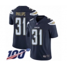 Youth Los Angeles Chargers #31 Adrian Phillips Navy Blue Team Color Vapor Untouchable Limited Player 100th Season Football Jersey