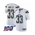 Youth Los Angeles Chargers #33 Derwin James White Vapor Untouchable Limited Player 100th Season Football Jersey