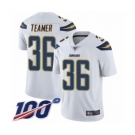 Youth Los Angeles Chargers #36 Roderic Teamer White Vapor Untouchable Limited Player 100th Season Football Jersey