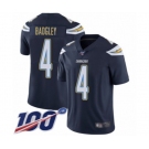 Youth Los Angeles Chargers #4 Michael Badgley Navy Blue Team Color Vapor Untouchable Limited Player 100th Season Football Jersey