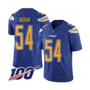Youth Los Angeles Chargers #54 Melvin Ingram Limited Electric Blue Rush Vapor Untouchable 100th Season Football Jersey