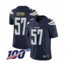 Youth Los Angeles Chargers #57 Jatavis Brown Navy Blue Team Color Vapor Untouchable Limited Player 100th Season Football Jersey