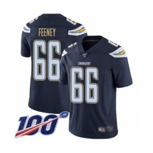 Youth Los Angeles Chargers #66 Dan Feeney Navy Blue Team Color Vapor Untouchable Limited Player 100th Season Football Jersey